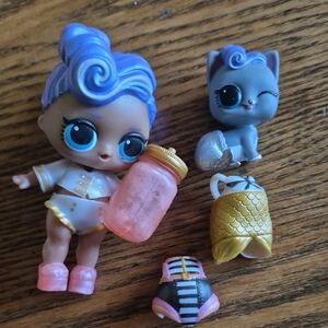 L.O.L. Surprise! Doll with Purple Hair, Pink Bottle & Gold Outfit Accents